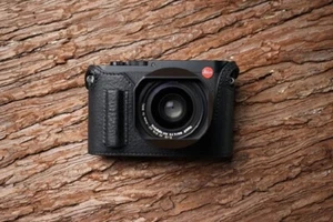 Handmade Genuine Real Leather Half Camera Case Bag Cover for Leica Q2 Handle - Picture 1 of 28