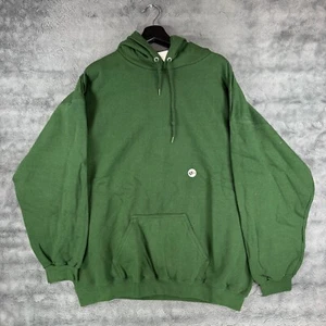 Vintage Tultex Cotton Blank Hoodie Pullover Green Mens Size 2XL NWT - Picture 1 of 6
