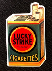 PEGATINA LUCKY STRIKE ""ESTILO VINTAGE"" 1 3/4 X 3 - Imagen 1 de 2