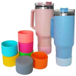 2 Pack Silicone Boot for Stanley Quencher Tumbler 20 30 40 Oz Bottom Protector - Picture 1 of 26