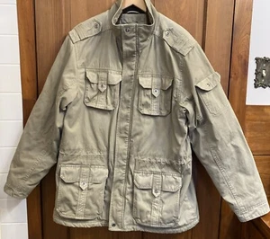LL Bean Jacket Mens L Tan Barn Chore Coat Military Sherpa Hunter Thinsulate - Picture 1 of 22