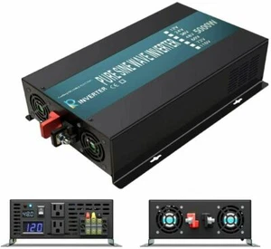 5000W Pure Sine Wave Inverter 48V DC to 120V AC Solar Power Inverter Track Car - Picture 1 of 9