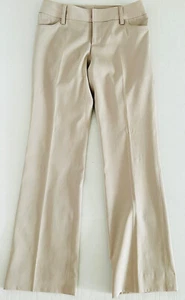 22 Octobre Women's Beige Belt Looped Mid Rise Ankle Flare Leg Pants Size 38 - Picture 1 of 9