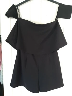 Игровой костюм Missguided черный с открытыми плечами размер 6 - Изображение 1 из 4