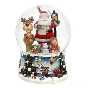 XXL PALLA DI NEVE "Babbo Natale con alce divertente" Babbo Natale renna gioco - Foto 1 di 3