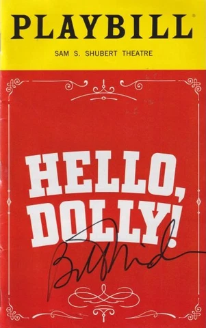 Bette Midler signed Hello Dolly full original Playbill Cover