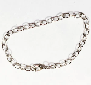 Große Menge 20 platinfarbene Kettenarmbänder mit Karabinerverschluss 8 Zoll  - Bild 1 von 1