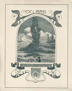 ex-libris Carl GF Lamgemscheidt - Imagen 1 de 2