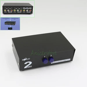2 In 1 Out Manual RCA AV Switch Video Audio Selector Switcher Box For Wii DVD TV - Picture 1 of 4