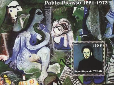 Famous Painters Pablo Picasso Souvenir Sheet MNH - Image 1 of 2