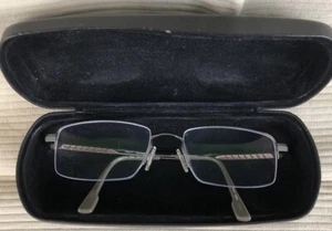 FLEXON E1013 033 Grau Gunmetal Rechteckig Halbrand Brille 55-19-145 Gestell - Bild 1 von 8