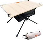 NACETURE Camping Table with Folding Legs and Mesh Storage Basket for Food, or