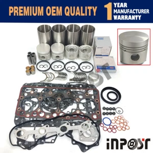 V1702 V1702B Engine Overhaul Rebuild Kit For Kubota KH90 Bobcat743 733 Excavator - Picture 1 of 7