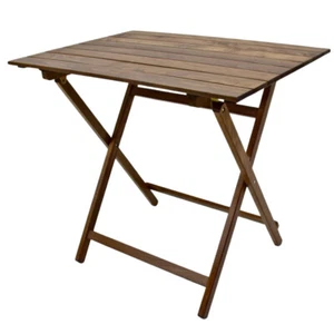 Table Pliable Table Basse Lux Pic Nic En Bois Noyer Foncé 80 X 60 Cm Récupérable - Afbeelding 1 van 3