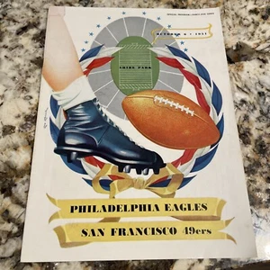 Philadelphia Eagles vs SAN FRANCISCO 49ers Football Program 10/6/51 Rare 1951 - Picture 1 of 16