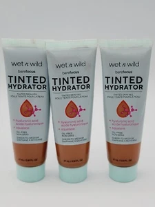 Wet n Wild Bare Focus Tinted Hydrator Tinted Skin Veil Foundation- Deep. QTY:3 - Picture 1 of 2