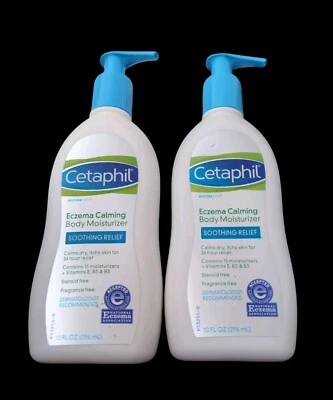 Cetaphil Eczema Calming Body Moisturizer 2x Soothing 24 Hour Itch Relief 10 oz  - Image 1 of 2