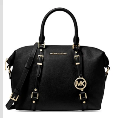 🌞BOLSO BANDOLERA CONVERTIBLE MD CUERO NEGRO DORADO BEDFORD LEGACY MICHAEL KORS🌺NUEVO CON ETIQUETAS Foto 1 de 4