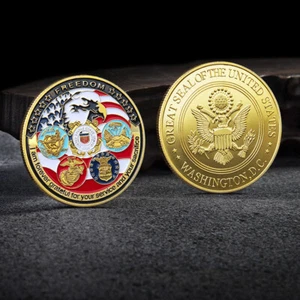 100 PCS USA USAF Navy USMC Challenge Coin Army Freedom Eagle Military - Picture 1 of 10