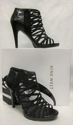 Sandalia plataforma negra Nine West Empryss - talla 9,5 Foto 1 de 4