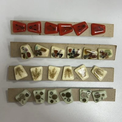 Handmade Buttons Mixed Bundle Resin Rounded Rectangular Mechanical Stones 2 - Image 1 of 4
