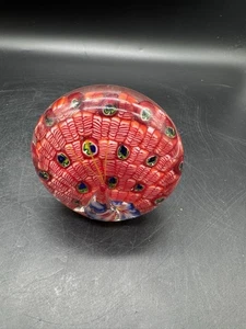 Murano Glas Briefbeschwerer „Paperweight“ , Millefiori und Bullicante - Bild 1 von 11