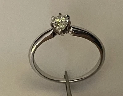 BLUE NILE Engagement Ring / 14K White Gold / Pear Shaped Diamond / Size 5.75 - Image 1 of 4