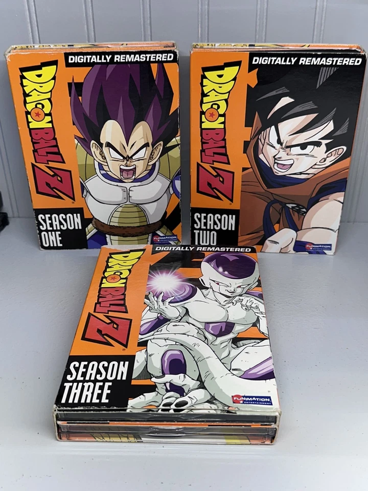 Dragon Ball Z DVD Lot of 4 Seasons 1-3  Orange DVD Box Sets, Boxsets, DBZ Foto 1 de 1