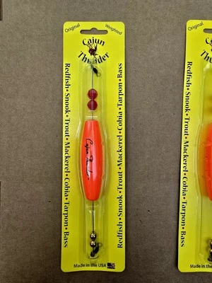 PRECISION TACKLE Cajun Thunder 3" Orange Cigar Float. New! Deals On Multiples! Details Below