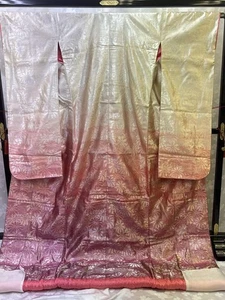 Nishijin Weave Bride's Kimono with Silk Embroidery, - Picture 1 of 14