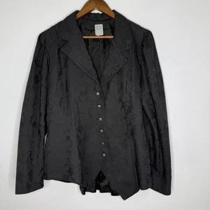 Chaqueta Wah Maker Mujer Grande Negra Victoriana Western Steampunk Brocado EE. UU. Gótico - Imagen 1 de 10