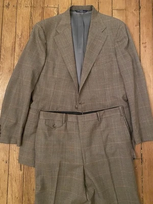 Traje de lana a cuadros vintage Polo Ralph Lauren Glen 42R hecho en EE. UU. Foto 1 de 4