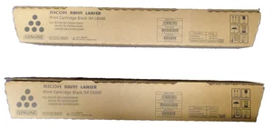 QTY(2) Genuine Ricoh Savin Lanier 842279 Black Print Cartridges IM C6000 - Picture 1 of 2