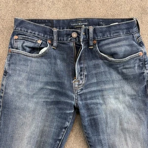 Lucky Brand Jeans Mens 29x27 Blue Medium Wash 121 Slim Straight Leg Fit Modern - Picture 1 of 15