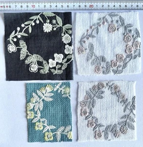 Minä Perhonen Flower Crown Fabric Scrap Piece - Picture 1 of 1