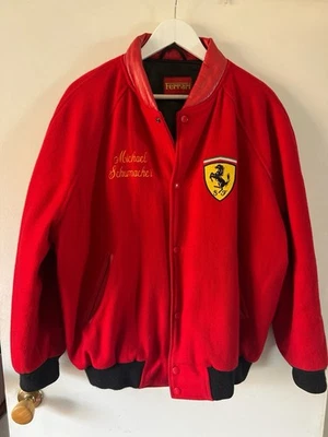 Ferrari Authentic 1996 F1 Wool Leather Bomber Jacket Made In England - Image 1 of 4