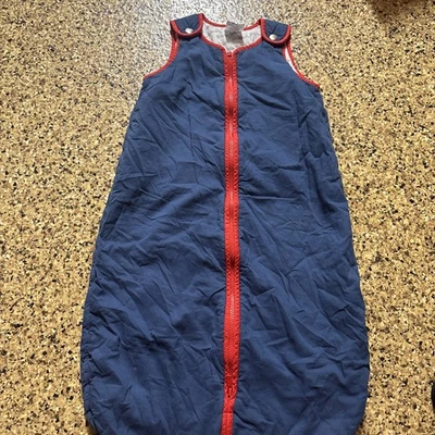 Baby Deedee Sleep Nest Talla Mediana 6-18 Meses Cremallera Usable Manta Azul Rojo (B1) Foto 1 de 4