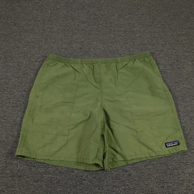 Pantalones Cortos Patagonia Para Hombres Medianos Verdes Bolsos Largos 7" Entrepierna Malla Forro Natación Foto 1 de 4