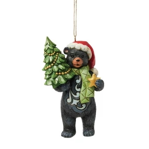 Jim Shore LODGE BLACK BEAR ORNAMENT Christmas At The Lodge 6017035 NEW - Picture 1 of 4