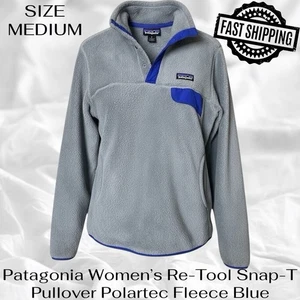 Pullover Patagonia Mujer Mediano Re-Herramienta Snap-T Polartec Polar Azul ENVÍO RÁPIDO - Imagen 1 de 4