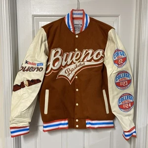 Chaqueta Letterman de Bombardero Universitario de Baloncesto Kinder Bueno Adulto M/L Marrón Tostado - Imagen 1 de 16