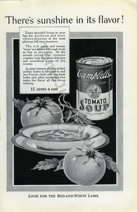 Sopa de tomate Campbell's 1926 enlatada gran anuncio impreso antiguo ¡Enmarca! (4190) - Imagen 1 de 1