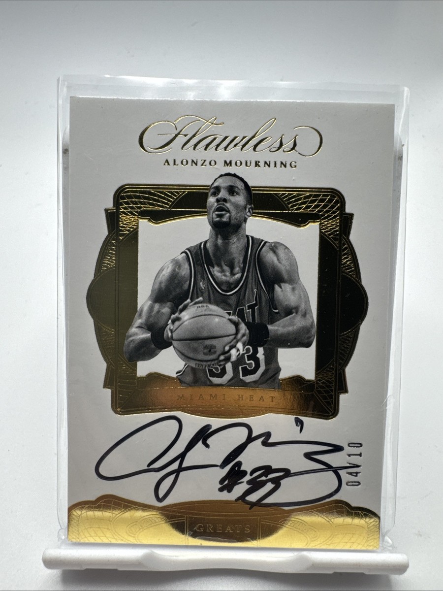 Panini Alonzo Mourning Basketball Autographed Sports Trading Panini Alonzo Mourning Basketball Autographed Sports Trading