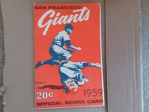 Vintage 1959 San Francisco Giants Scorecard Programm MLB Baseball Sport Sammeln - Bild 1 von 6