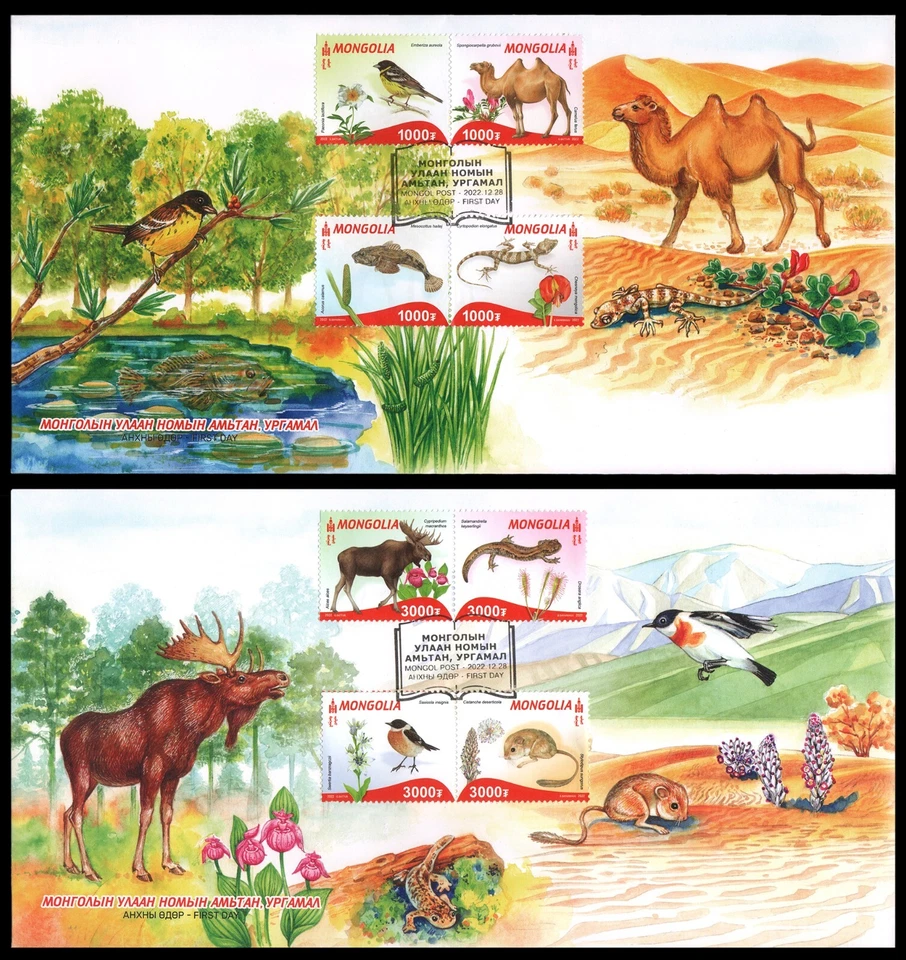 Red book and planes FDC - Mongolia 2022 - Image 1 of 1