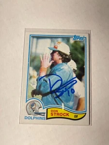 Tarjeta firmada por Don Strock de los Miami Dolphins - Imagen 1 de 1