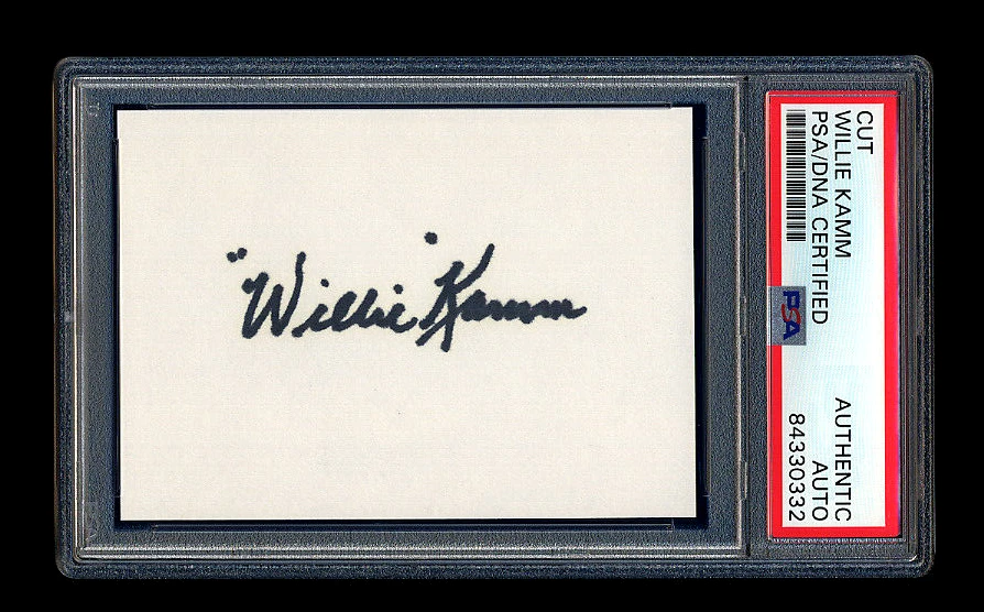 WILLIE KAMM SIGNED MINT CUT PSA/DNA AUTOGRAPHED CHICAGO WHITE SOX INDIANS - Image 1 of 1
