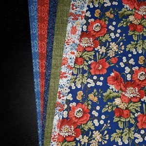 Lot Of 6 Cotton Fabric 20" x 40" Rectangular Shaped. Beautifully Designed - Picture 1 of 7