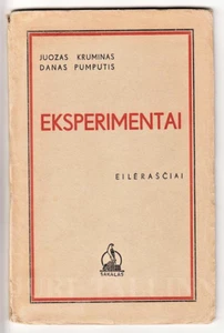 1939 LITHUANIA Juozas Krūminas, Danas Pumpučiu EKSPERIMENTAI Experimental POETRY - Picture 1 of 12