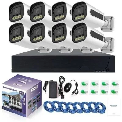 HOUSECURITY KIT VIDEOSORVEGLIANZA 8 CANALI TELECAMERE IP POE 6 MPX FULL COLOR NVR HD 1 TB